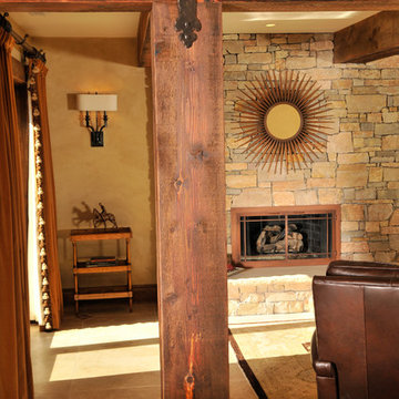 Rustic Lodge-Style Basement
