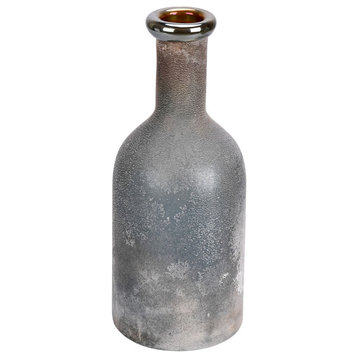 Vickerman CM190511 11" Slate Gray Glass Bottle