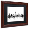 Michael Tompsett 'Austin Texas Skyline B&W' Matted Framed Art, 11x14