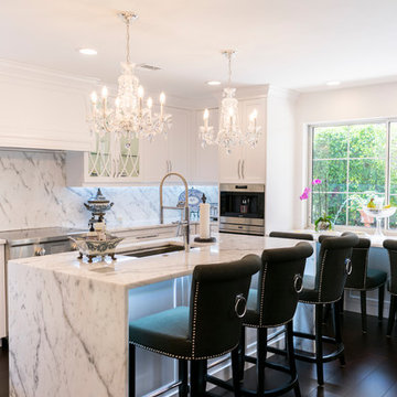 Boca Raton, Transitional Sleek White Kitchen