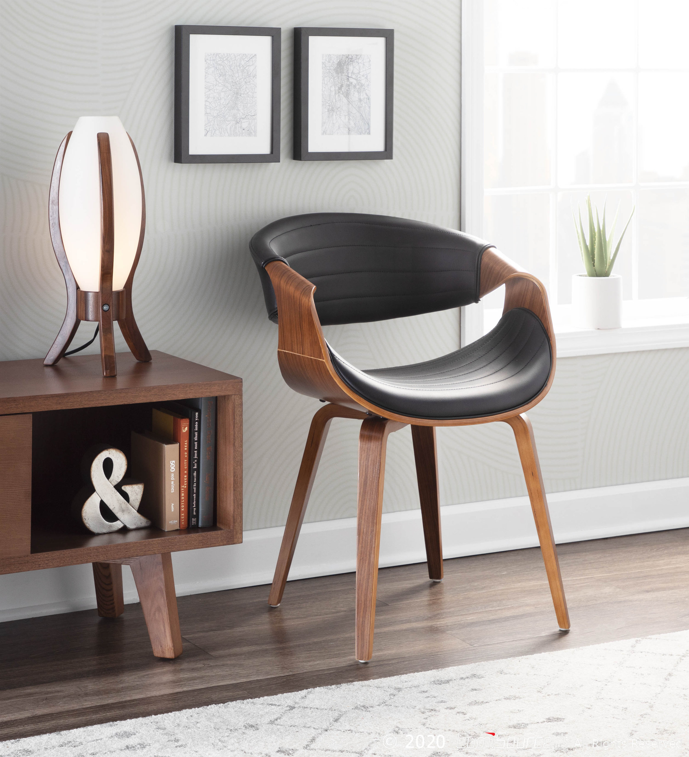 Symphony Chair, Walnut and Black