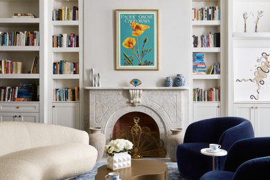 Transitional family room photo in New York