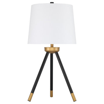 Craftmade 86266 26" Tall Tripod Table Lamp - Painted Black / Painted Gold