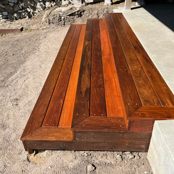 House to backyard IPE steps