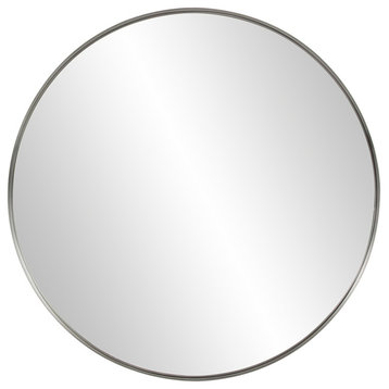 Roseto HEMIR94989 Lucian 36" Diameter Circular Flat Accent Mirror - Brushed