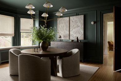 Example of a transitional dining room design in Philadelphia