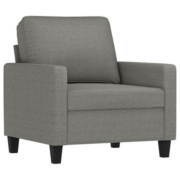 vidaXL Sofa Accent Living Room Single Sofa Chair with Armrest Dark Gray Fabric