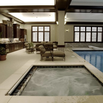 Glencoe, IL Indoor Lap Pool and Hot Tub
