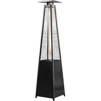 Patio Heater, Pyramid With Dancing Flame, CSA Cert., 45,000 BTU, Hammered Black