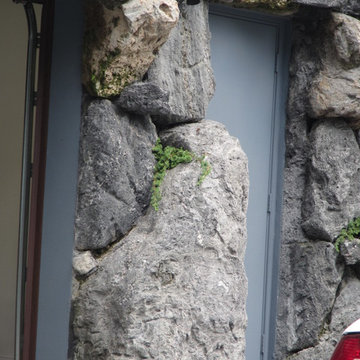 Stone work on the house