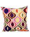 Multi Colored Embroidery 45x45 Silk Ivory Cushion Cover, Multi Galore