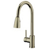 Brushed Nickel Finish Pull-Down Kitchen Faucet LK4B, 1 Hole, 3 Holes