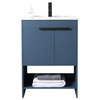 Phoenix Bath Vanity With Ceramic Sink Full assembly Required, Navy Blue, 24"