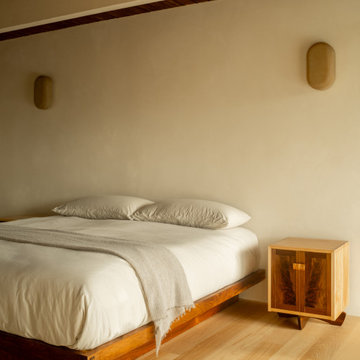Hollywood Hills Mid-Century Bedroom with Low Platform Bed