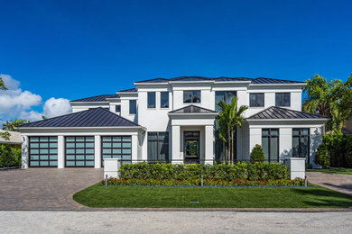 Contemporary exterior home idea in Miami