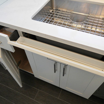 Custom Cabinets in a Contemporary Manhattan Kitchen Makeover - A Small Space Tra