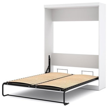 Bestar Nebula 65WTransitional Engineered Wood Queen Wall Bed in White