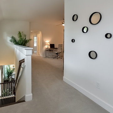 Second floor landing, stairwell and loft