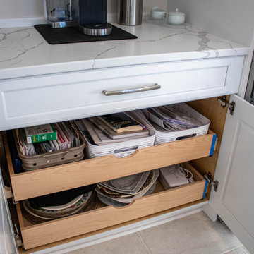 Greenfield Cabinetry White Kitchen, Office Area and Pantry Storage