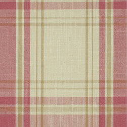 Charm Pink Hudson Yarn Dyed Big Plaid Blackout Fabric - Fabric