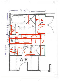 Create ensuite & bathroom from current semi-ensuite, toilet & bathroom ...