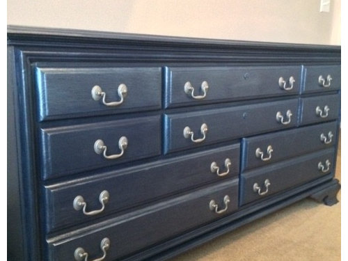Painted Bedroom Furniture Navy Blue, Navy Blue Dresser Set