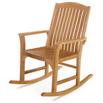 ARB Teak & Specialties - Teak Rocking Chair Colorado - Solid, sturdy and comfortable, the 100% natural grade A teak wood Colorado rocking chair designed by ARB Teak will warm up the look and feel of your indoor or outdoor living space, in addition to providing ample seating.