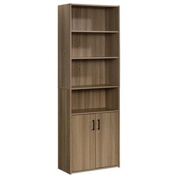 Sauder Beginnings Engineered Wood 4-Shelf Bookcase in Summer Oak