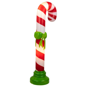 42" Lighted Blow Mold Candy Cane Outdoor Christmas Decoration