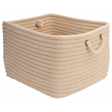 Colonial Mills Basket Modern Farmhouse Braided Mudroom Linen Rectangle