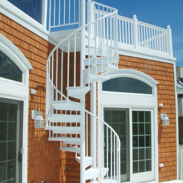 Outdoor Aluminum Spiral Stairs