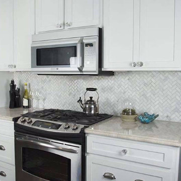Arabescato Carrara: Marble Herringbone
