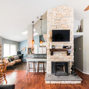 Austin Stone Fireplace Makeover