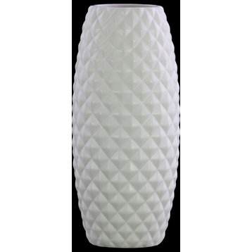 Coparra Stoneware Vase, Matte White