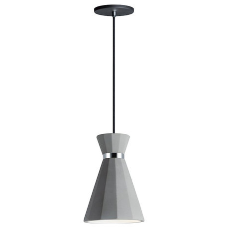 ET2 Lighting Sash LED 1-Light Pendant in Gray/Polished Chrome