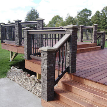 Patio Designs with Faux Stone and Brick