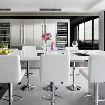 Gaggenau appliances - The island as the centre of the kitchen HG black lacquered