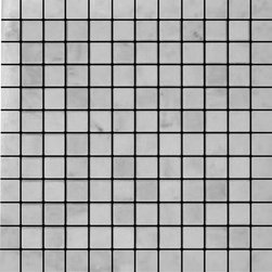 Statuary Crystal Marble Italian White Statuario 1x1 Mosaic Tile Polished - Home Accessories & Decor