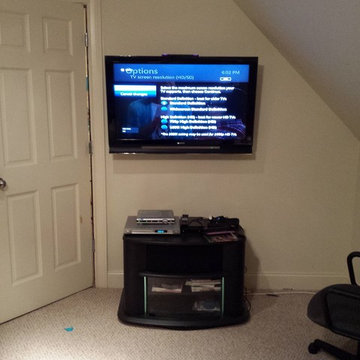 TV 50" or less installed with wire concealment (regular wall no fireplace) $99