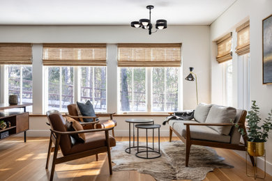 Living room - living room idea in Detroit