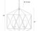 4-Light Geometric Iron Antique Black Glass Shade Cage Chandelier Farmhouse