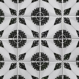 ArtisticHomeowner.com - Black Classic Pattern Tile Wallpaper - Wallpaper