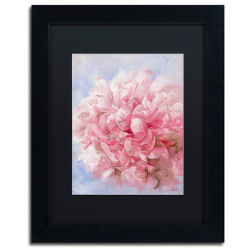 'Pink Peonie I' Matted Framed Canvas Art by Li Bo