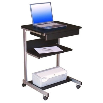 Pemberly Row Metal Computer Student Laptop Desk in Graphite