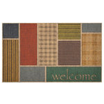 Mohawk Home - Mohawk Home Welcome Impressions Chestnut 1' 6" x 2' 6" Door Mat - Fashion and function meet in this stunning geometric inspired doormat - ideal for porches, patios, mud rooms, garages, and more. Built tough with the dependable durability that you have come to trust from Mohawk, this mat is up for the challenge! Crafted in the U.S.A., these doormats feature an all-weather thick, coarse synthetic face, like natural coir, that is specially designed to trap dirt and absorb water. Finished with a sturdy, recycled rubber backing, this sustainable style is also ecofriendly and a perfect choice for the conscious consumer.