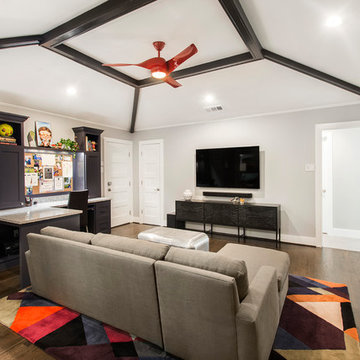 Modern Kitchen, Dining Room, Laundry Room, Family Room, and Guest Bath Remodel