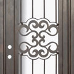 Tivoli 36x96 Wrought Iron Single Door 14 Gauge Steel - Front Doors