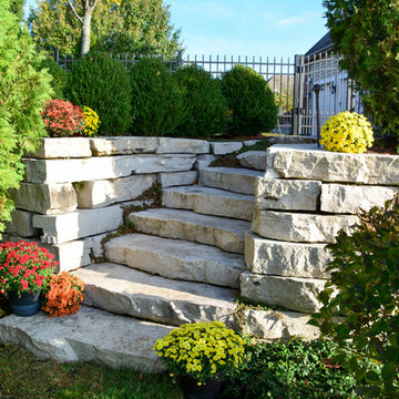 Barrington Backyard Stairway Landscape