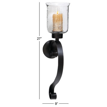 Traditional Black Metal Wall Sconce 34564