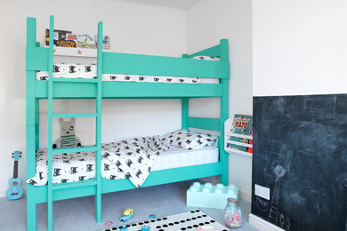 This is an example of a scandinavian kids' room in London.